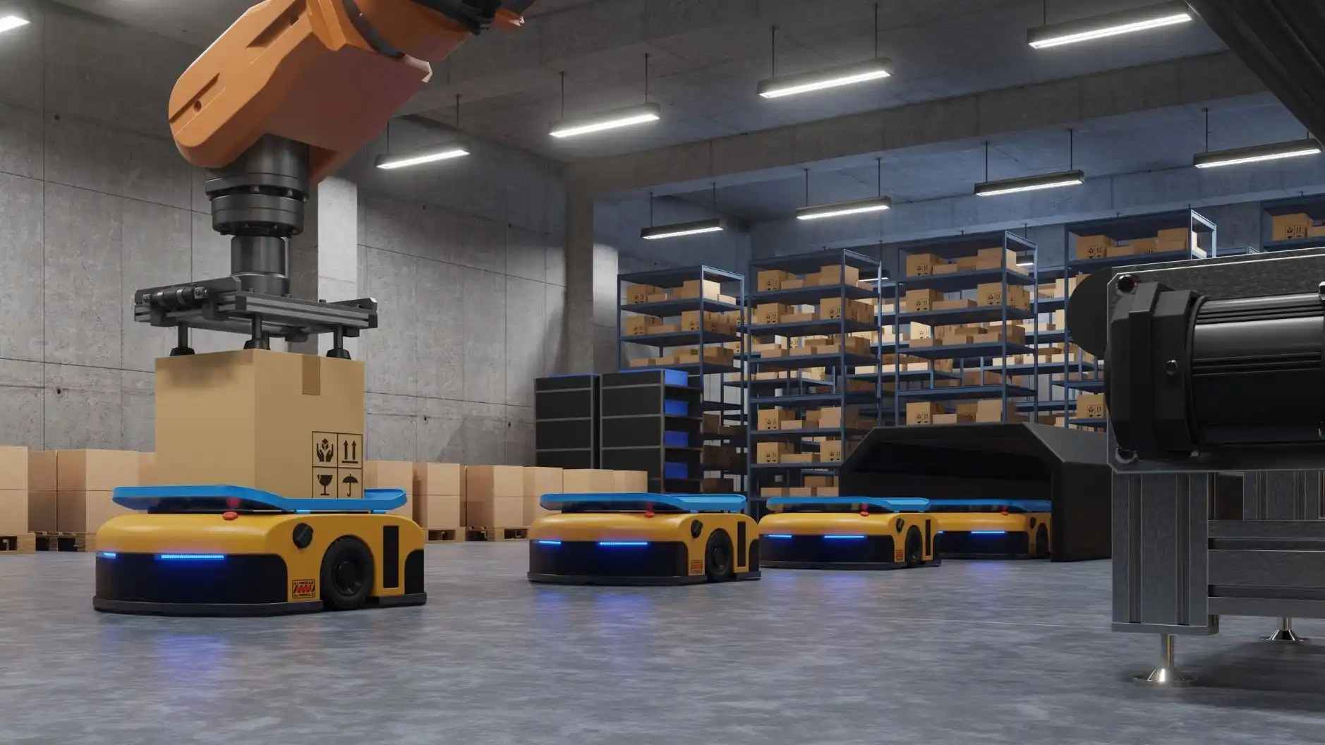 AGV Smart Warehouse คลังสินค้าอัตโนมัติด้วยหุ่นยนต์