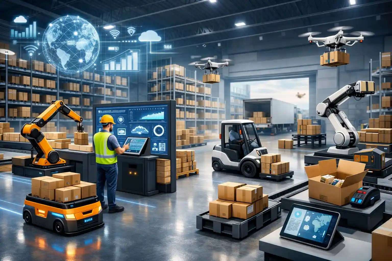 ระบบ WMS คลังสินค้าที่ใช้ซอฟต์แวร์บริหารจัดการสต็อกสินค้าแบบดิจิทัล ช่วยติดตามสถานะสินค้า การจัดเก็บ และการเคลื่อนย้ายสินค้าในคลังได้อย่างแม่นยำแบบเรียลไทม์