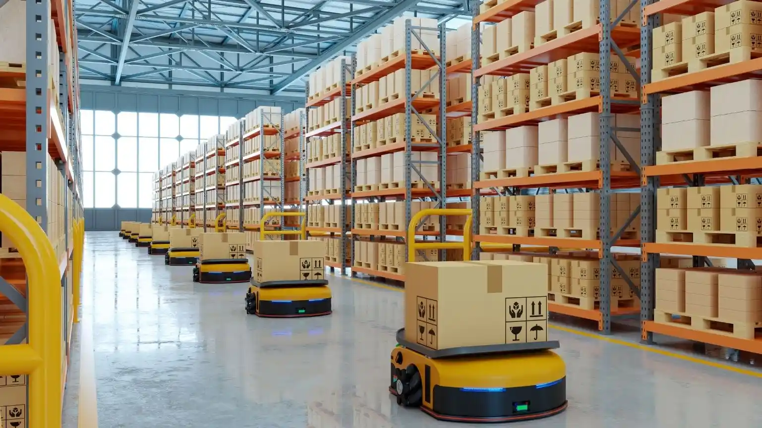 AGV ในอุตสาหกรรม รถขนส่งอัตโนมัติช่วยเคลื่อนย้ายวัตถุในโรงงานอย่างแม่นยำและปลอดภัย